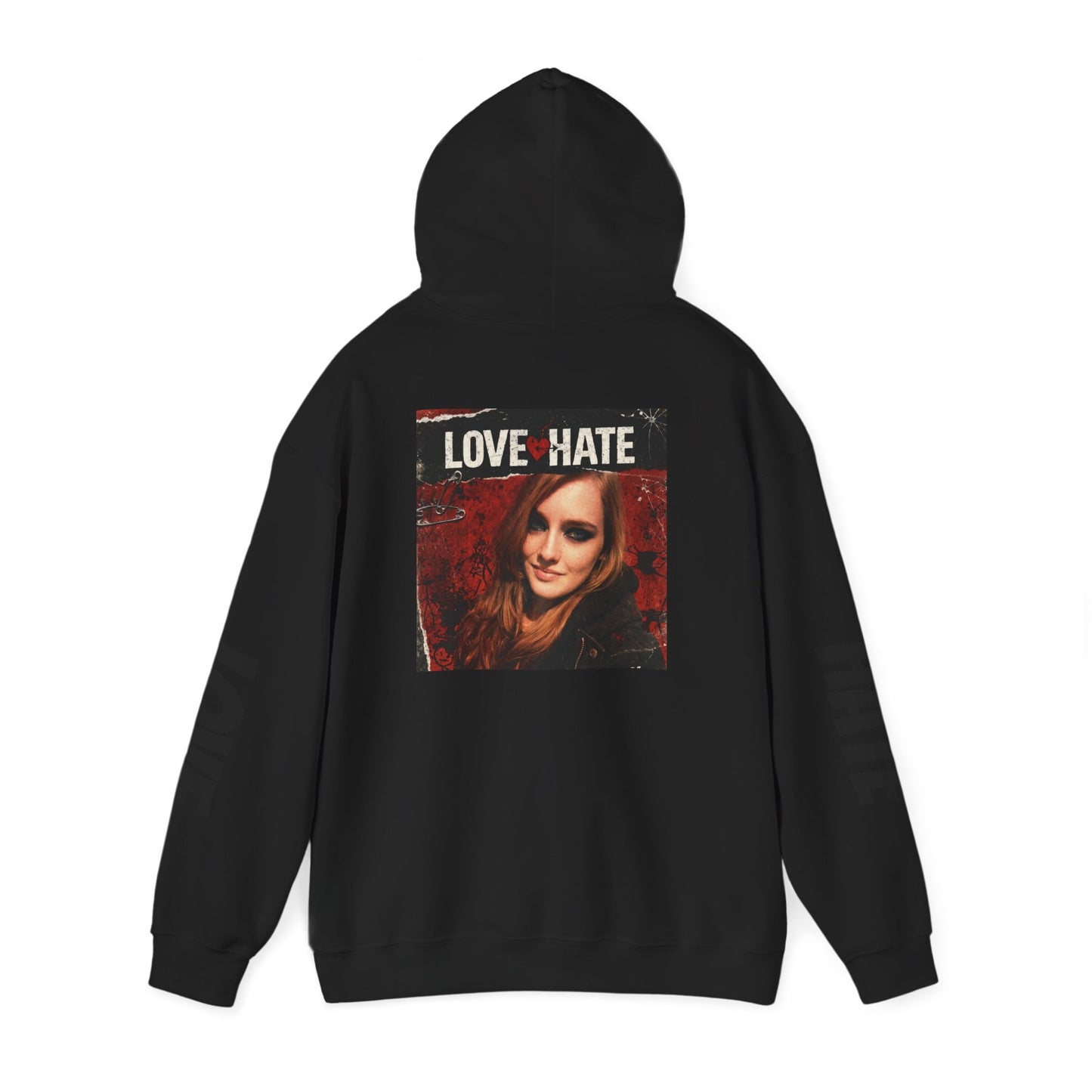 Love/Hate Music Hoodie — MatrcaAI Vibe & Music Logo Pullover