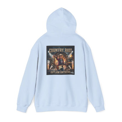 Country Riot Outlaw Anthem Hoodie — Vibe + Music Neon Graphic - MatracAI Vibe Music Album Hoodie