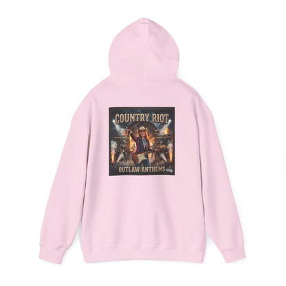 Country Riot Outlaw Anthem Hoodie — Vibe + Music Neon Graphic - MatracAI Vibe Music Album Hoodie