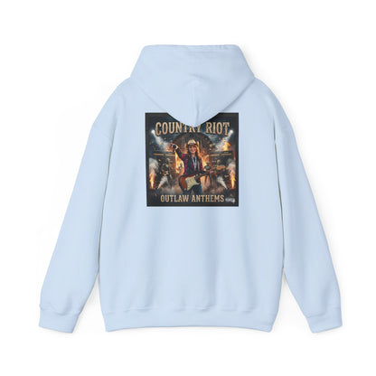 Country Riot Outlaw Anthem Hoodie — Vibe + Music Neon Graphic - MatracAI Vibe Music Album Hoodie