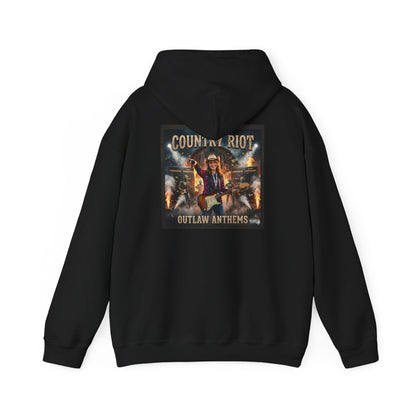 Country Riot Outlaw Anthem Hoodie — Vibe + Music Neon Graphic - MatracAI Vibe Music Album Hoodie
