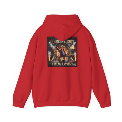Country Riot Outlaw Anthem Hoodie — Vibe + Music Neon Graphic - MatracAI Vibe Music Album Hoodie