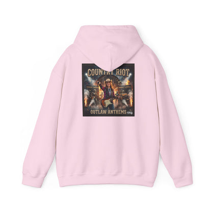 Country Riot Outlaw Anthem Hoodie — Vibe + Music Neon Graphic - MatracAI Vibe Music Album Hoodie