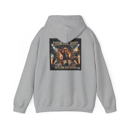 Country Riot Outlaw Anthem Hoodie — Vibe + Music Neon Graphic - MatracAI Vibe Music Album Hoodie